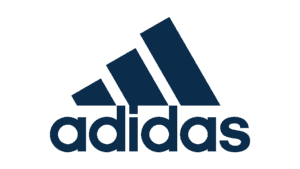 Adidas logo with three iconic stripes