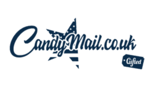 Candymail logo with UK map silhouette and Gifted award badge