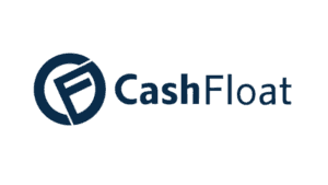 CashFloat logo with stylized "F" inside a circle, relevant for financial marketing.