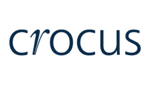 Crocus logo in navy blue