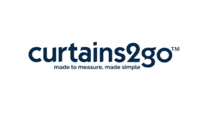 Curtains2Go logo with tagline "made to measure, made simple" on Salience marketing agency post.