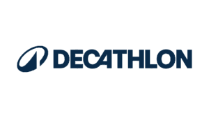 Decathlon brand logo with curved D symbol in dark blue