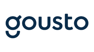 Gousto meal delivery service logo featuring stylized spoon design