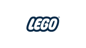 LEGO logo in blue bold italic font with registered trademark symbol