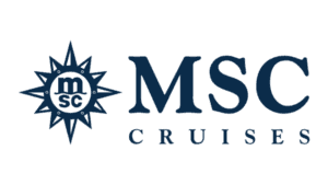 MSC Cruises logo with nautical star design.