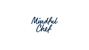 Mindful Chef logo in navy blue script font