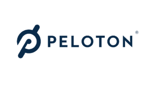 Peloton brand logo with dark blue P icon and registered trademark