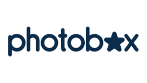 Photobox logo with colorful geometric square design