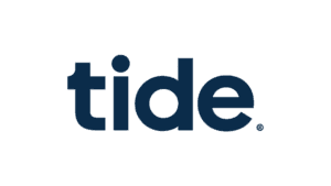 Logo with the word "tide" in dark blue letters, related to brand marketing and design.