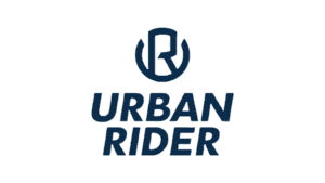 Urban Rider logo in dark blue, featuring stylized letter R above bold text.