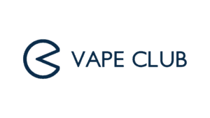Vape Club logo with dark blue S mark and text design