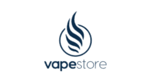 Vapestore logo with stylized flame design