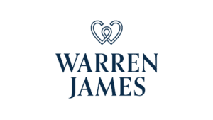Warren James logo with interlocking heart symbol