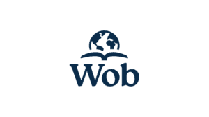 Wob logo featuring an open book with a globe design, relevant to search marketing context.