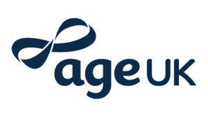 Age UK logo in navy blue with a stylized infinity symbol.