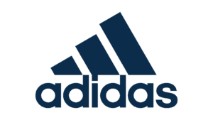 Adidas logo with three iconic stripes