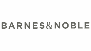 Barnes & Noble logo with dark gray lettering on a transparent background