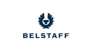 Belstaff logo featuring a stylized winged emblem and brand name, relevant to search marketing strategies.