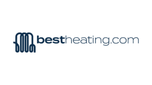 Best Heating logo with radiator icon and domain name