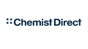 Chemist Direct logo in blue on a white background.