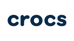 Crocs brand logo in dark blue text