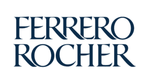Ferrero Rocher brand logo in navy blue typography