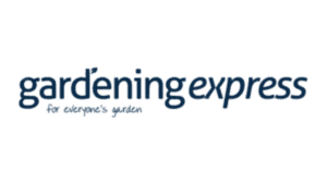 Gardening Express logo in navy with for everyone's garden tagline