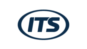 ITS logo in navy oval badge
