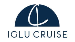 Iglu Cruise logo featuring stylized "C" on a blue semicircular background.