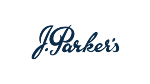 J.Parker's logo in navy script lettering