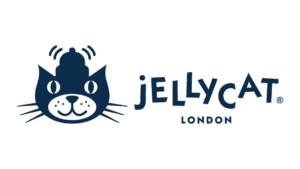 Jellycat navy cat mascot logo with smiling face and London text