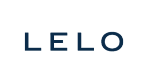 LELO brand logo in navy blue letters