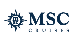 MSC Cruises logo with nautical star design.