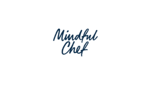 Mindful Chef logo in navy blue script font