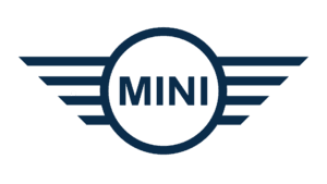 Salience mini logo with MINI text in circular badge and wing design elements