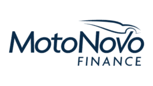 MotoNovo Finance logo featuring stylized car outline.