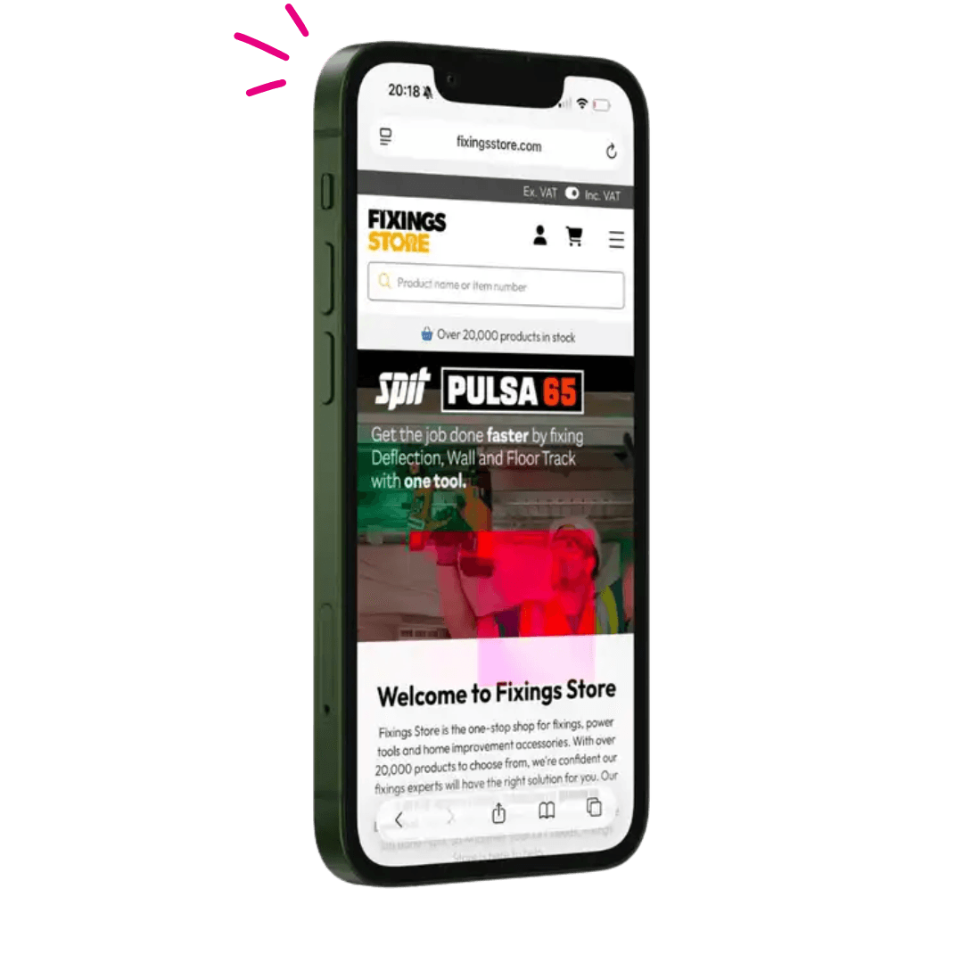 iPhone displaying Salience search marketing website with SEO services