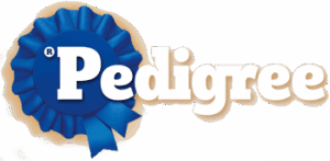 Pedigree logo featuring a blue ribbon design on a marketing agency page.