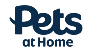 Pets at Home logo in dark blue.