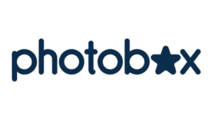 Photobox logo with colorful geometric square design