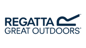 Regatta Great Outdoors logo with navy blue text and wave design element