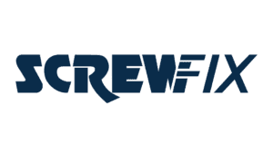 Screwfix logo in dark blue sans-serif font
