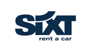 Sixt rent a car logo in blue text.