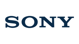 Sony corporate logo in navy blue