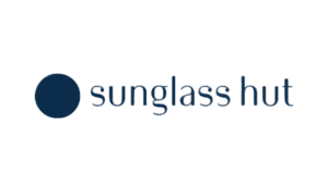 Sunglass Hut logo with navy circle icon