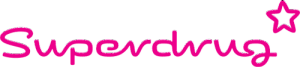 Superdrug logo in magenta with star icon, relevant to search marketing for retail brands.