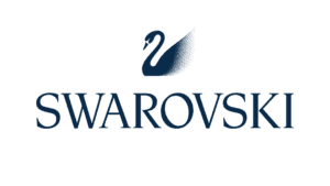 Swarovski luxury brand logo with swan symbol and wordmark