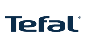 Tefal logo in dark blue with registered trademark symbol