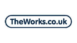 TheWorks.co.uk logo in dark blue rounded rectangle