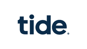 Logo with the word "tide" in dark blue letters, related to brand marketing and design.